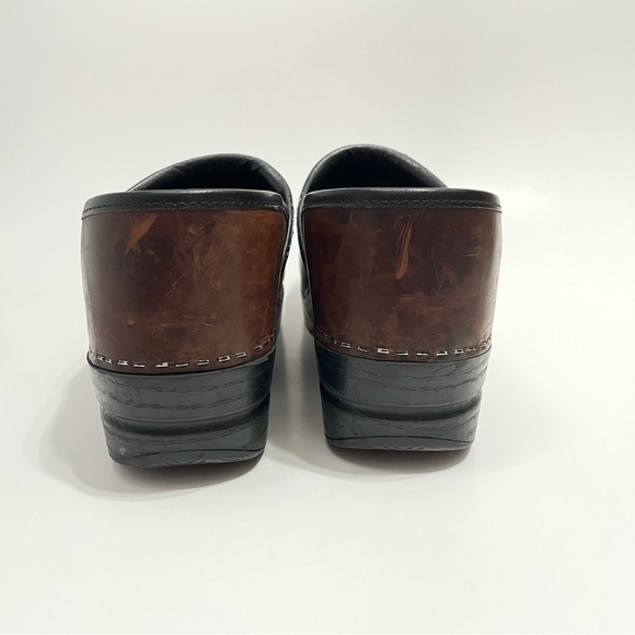 Dansko Professional Leather Clogs 39 Antique Brown Oiled Nursing Dental Clinic - Picture 4 of 8